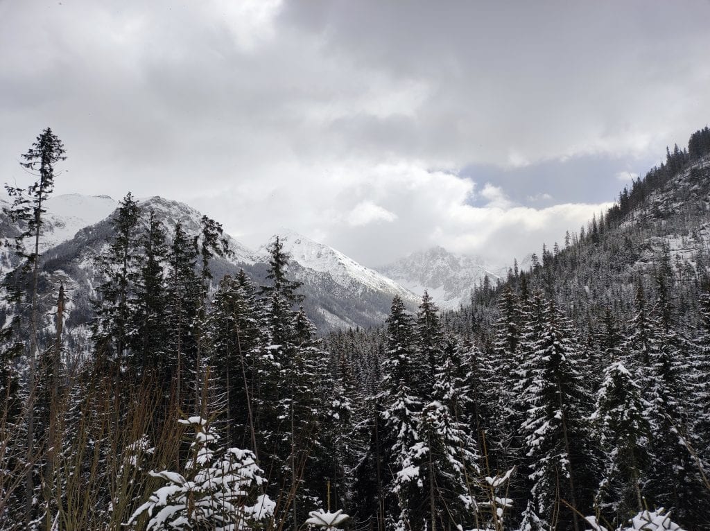 Zimowy krajobraz górski - Tatry.