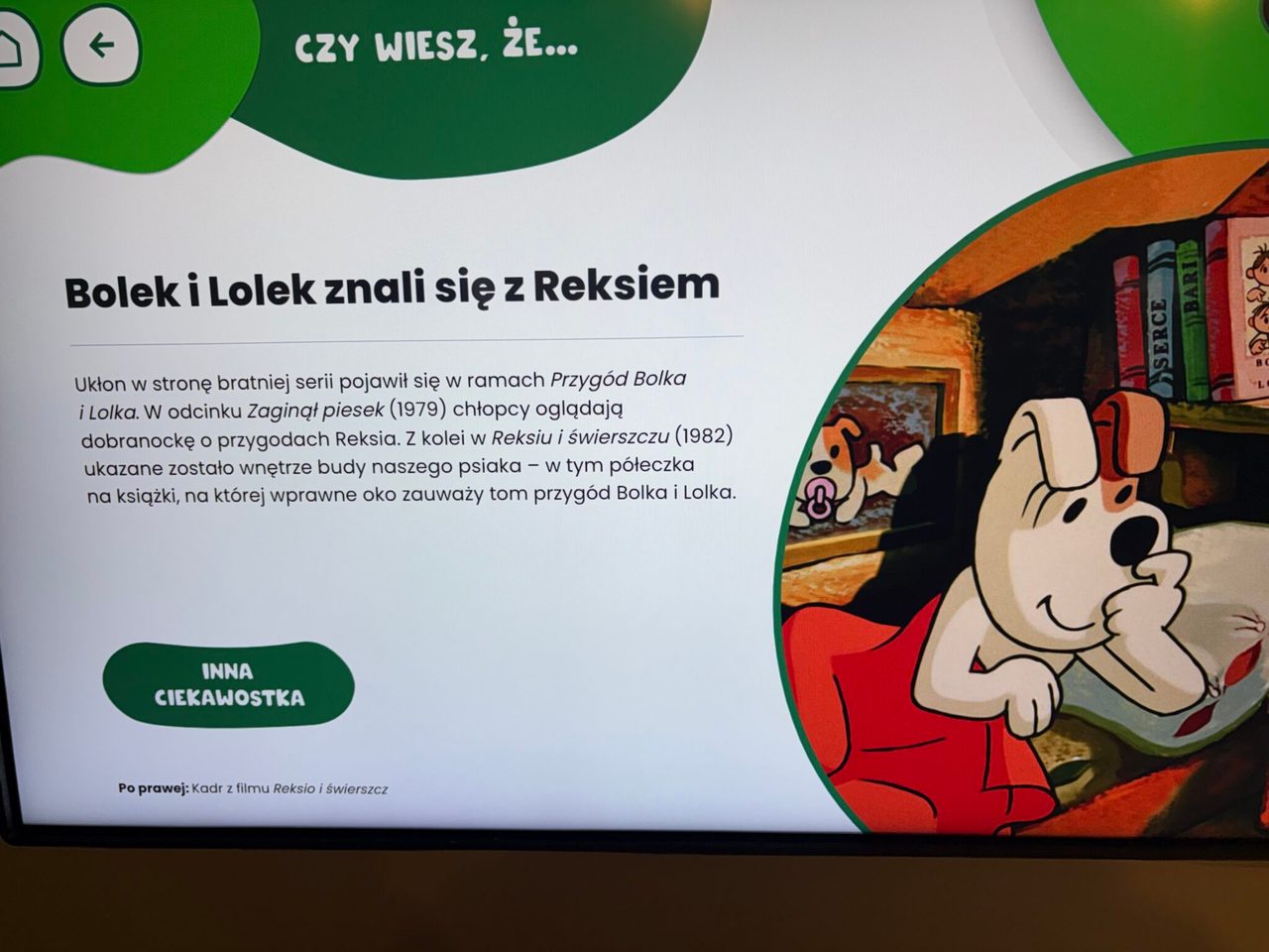 Ciekawostka o Reksiu i ilustracja Reksia