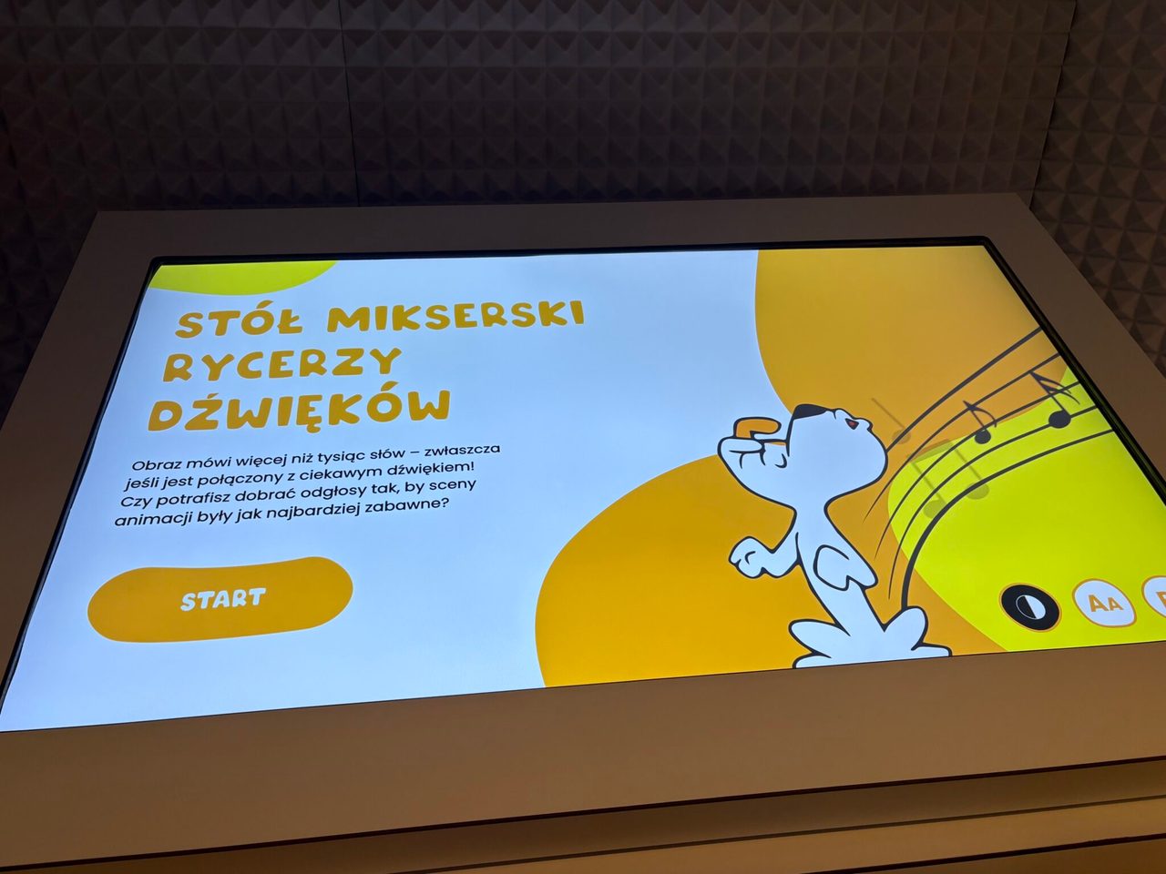Ekran interaktywny z Reksiem