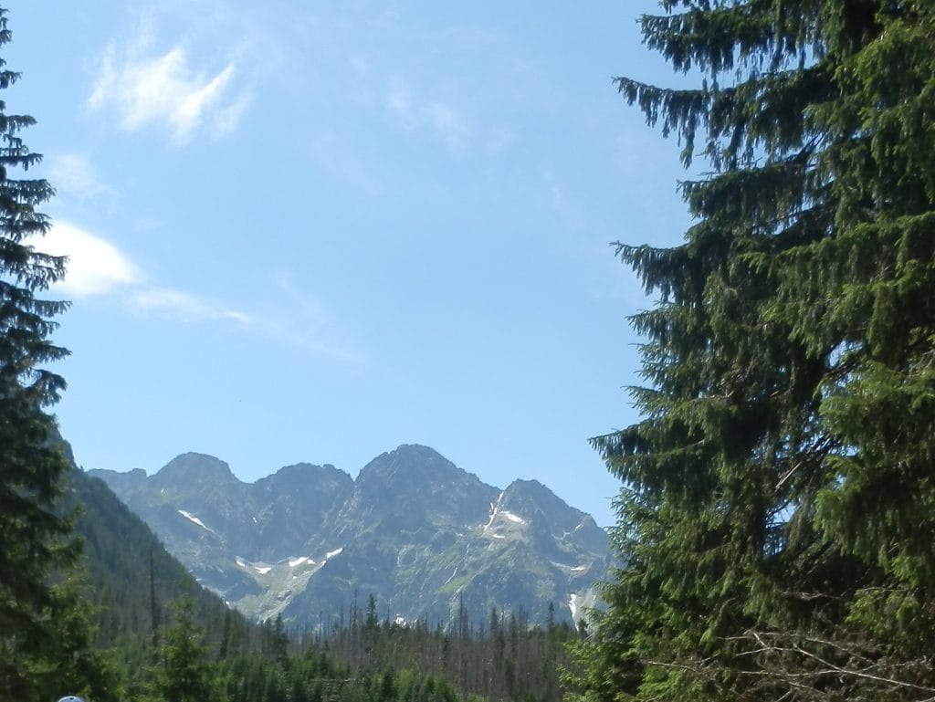 Widok na tatrzańskie szczyty.